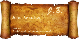 Just Bettina névjegykártya