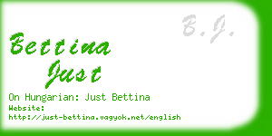 bettina just business card